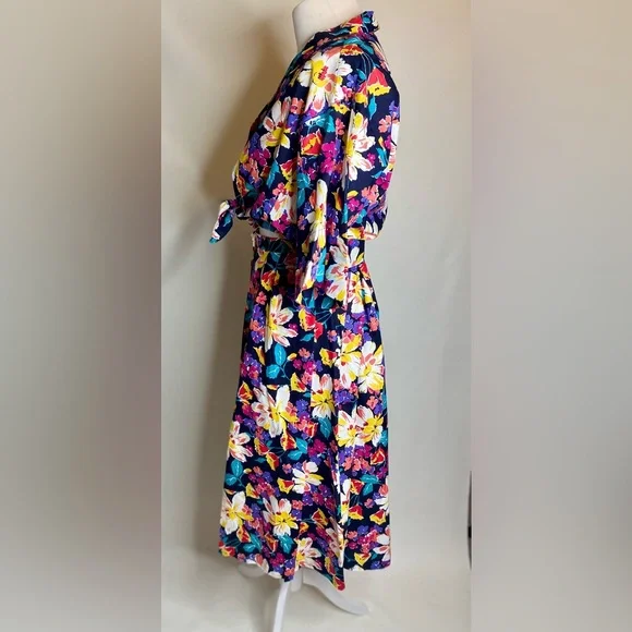 Vintage floral Jaeger outfit set, skirt & top, floral set, floral skirt, size M, - Picture 8 of 16